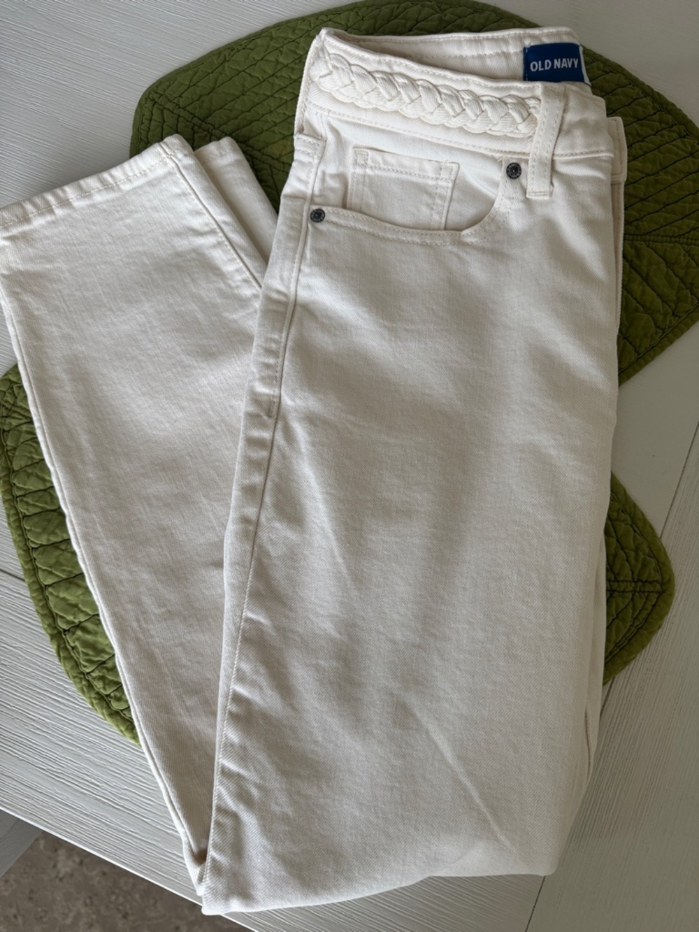 Old Navy ivory straight jeans